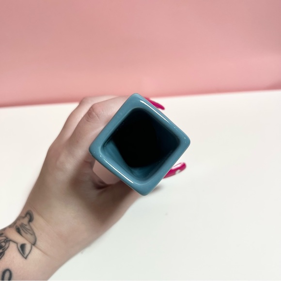 Vintage retro art deco funky blue twist vase - Picture 3 of 4